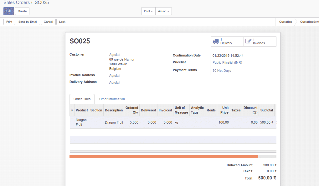 Inventory valuation and product categorization in odoo