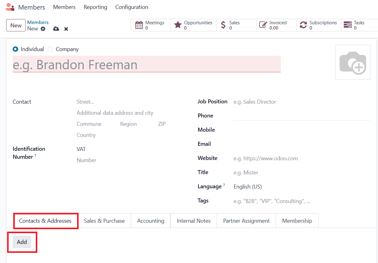 Overview of the Odoo 18 Members Module