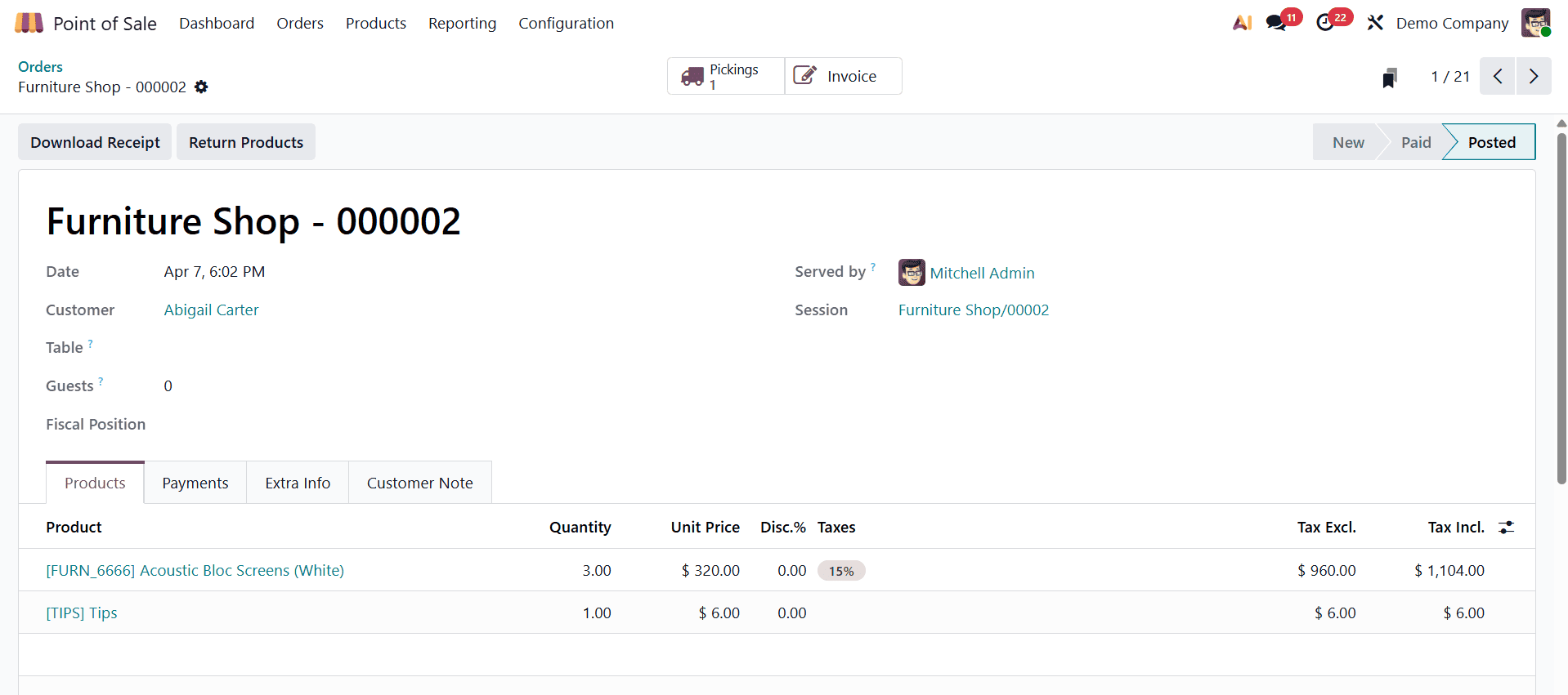 A Complete Guide For Managing Tips in Odoo 19 POS-cybrosys