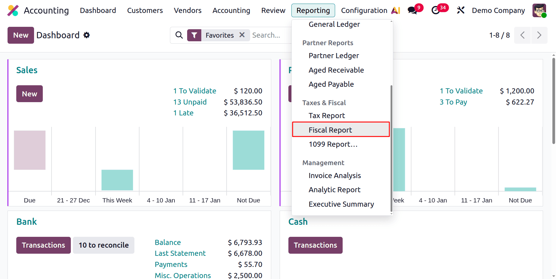 A Complete Guide to Accounting Fiscal Reports in Odoo 19-cybrosys