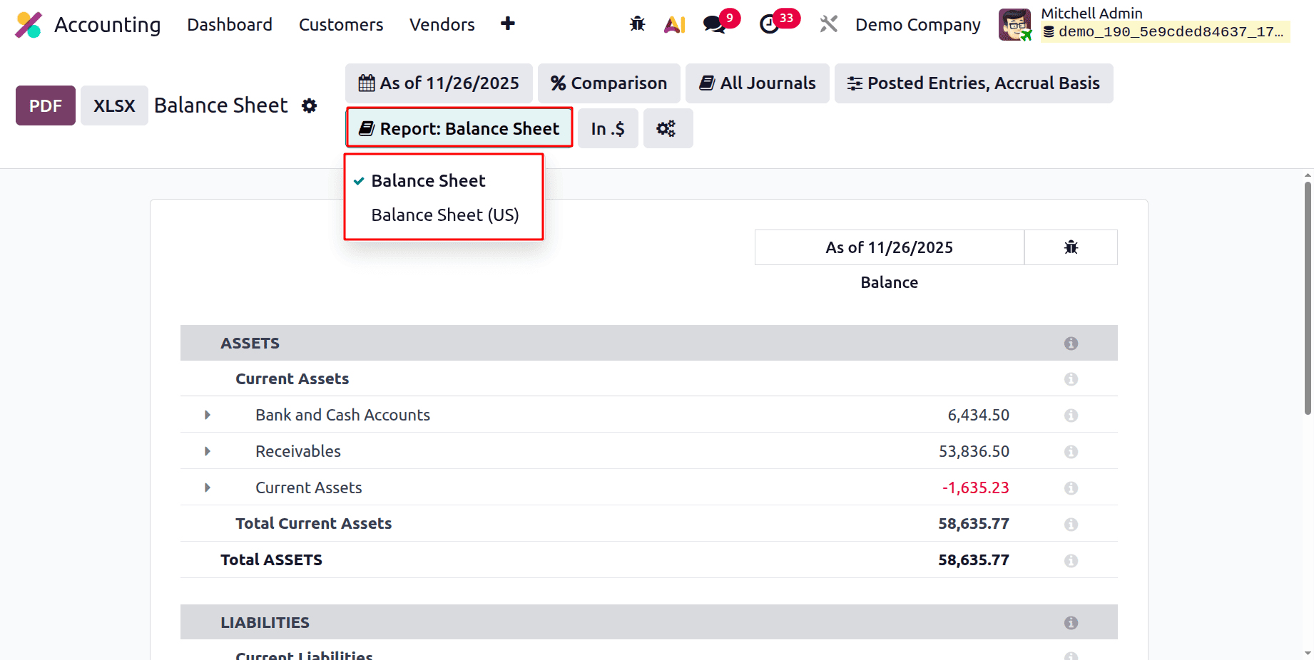 A Complete Guide to Balance Sheet in Odoo 19 Accounting Reports-cybrosys