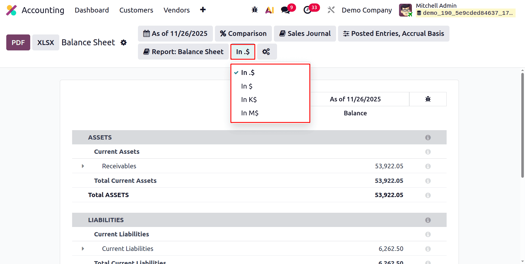 A Complete Guide to Balance Sheet in Odoo 19 Accounting Reports-cybrosys