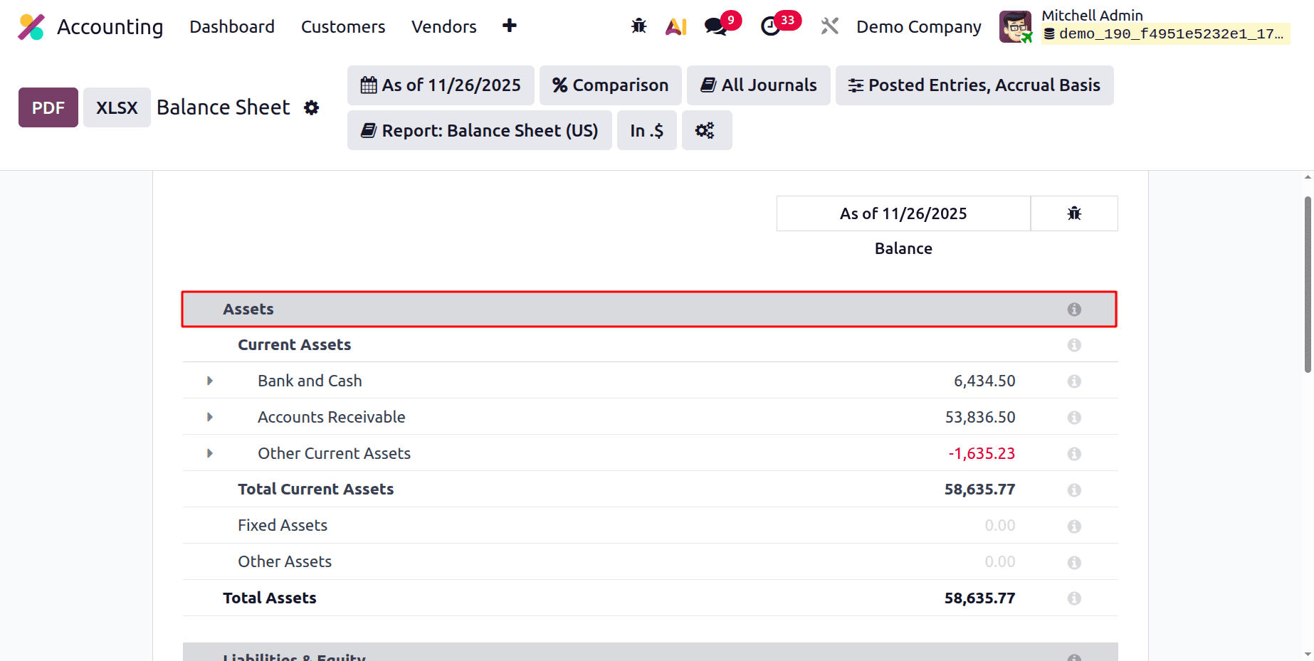 A Complete Guide to Balance Sheet in Odoo 19 Accounting Reports-cybrosys