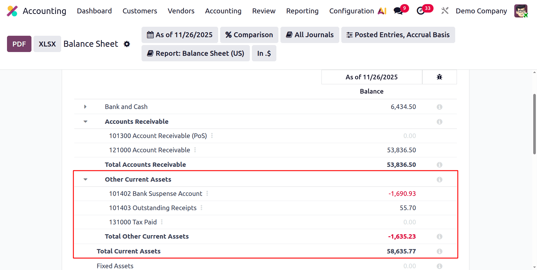 A Complete Guide to Balance Sheet in Odoo 19 Accounting Reports-cybrosys