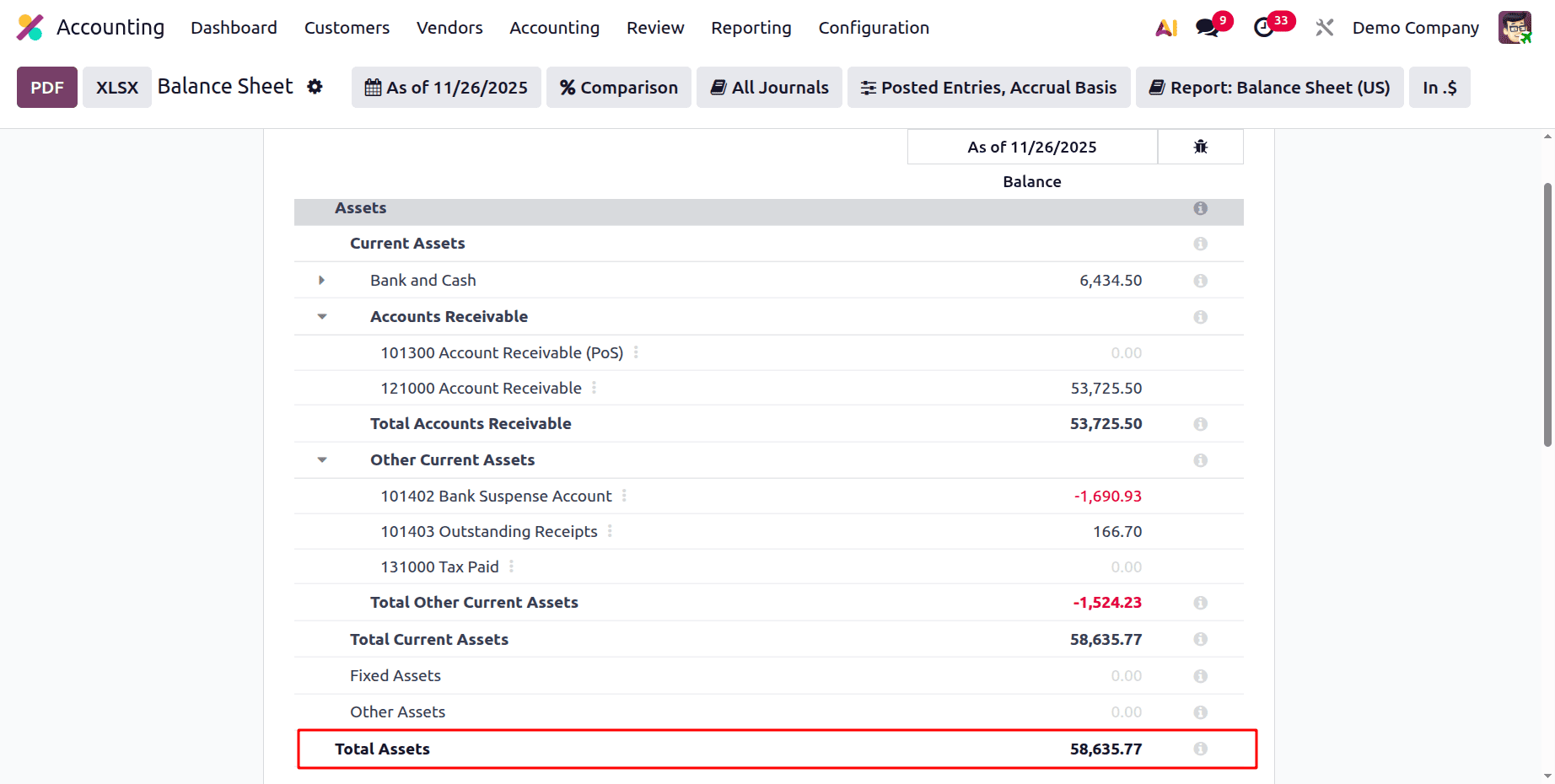 A Complete Guide to Balance Sheet in Odoo 19 Accounting Reports-cybrosys