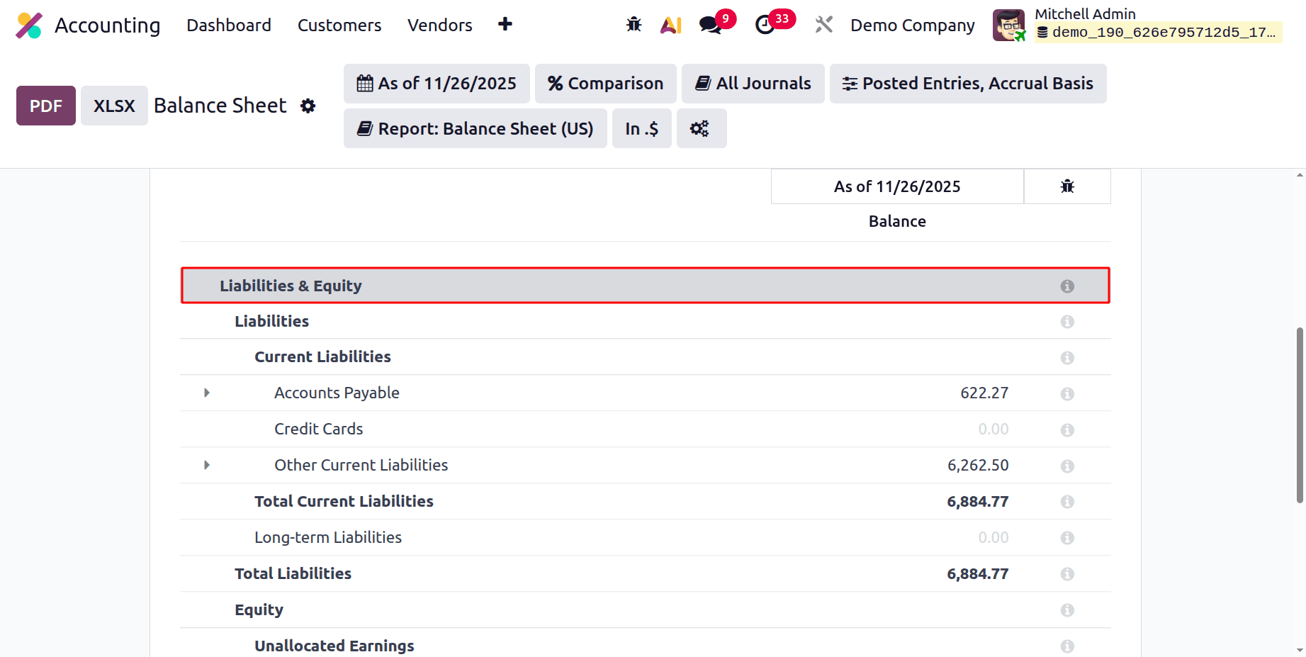 A Complete Guide to Balance Sheet in Odoo 19 Accounting Reports-cybrosys