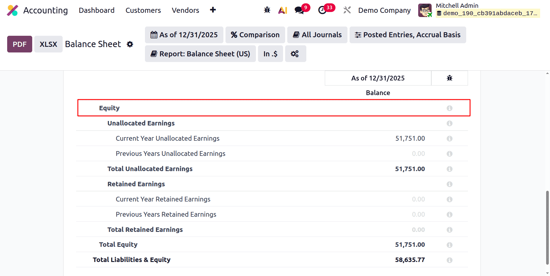 A Complete Guide to Balance Sheet in Odoo 19 Accounting Reports-cybrosys