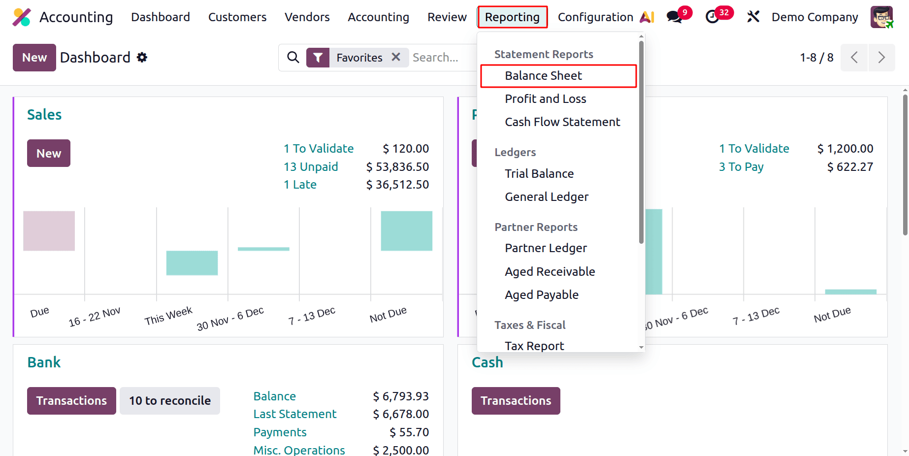 A Complete Guide to Balance Sheet in Odoo 19 Accounting Reports-cybrosys