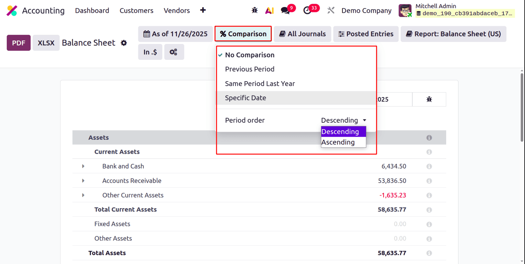 A Complete Guide to Balance Sheet in Odoo 19 Accounting Reports-cybrosys