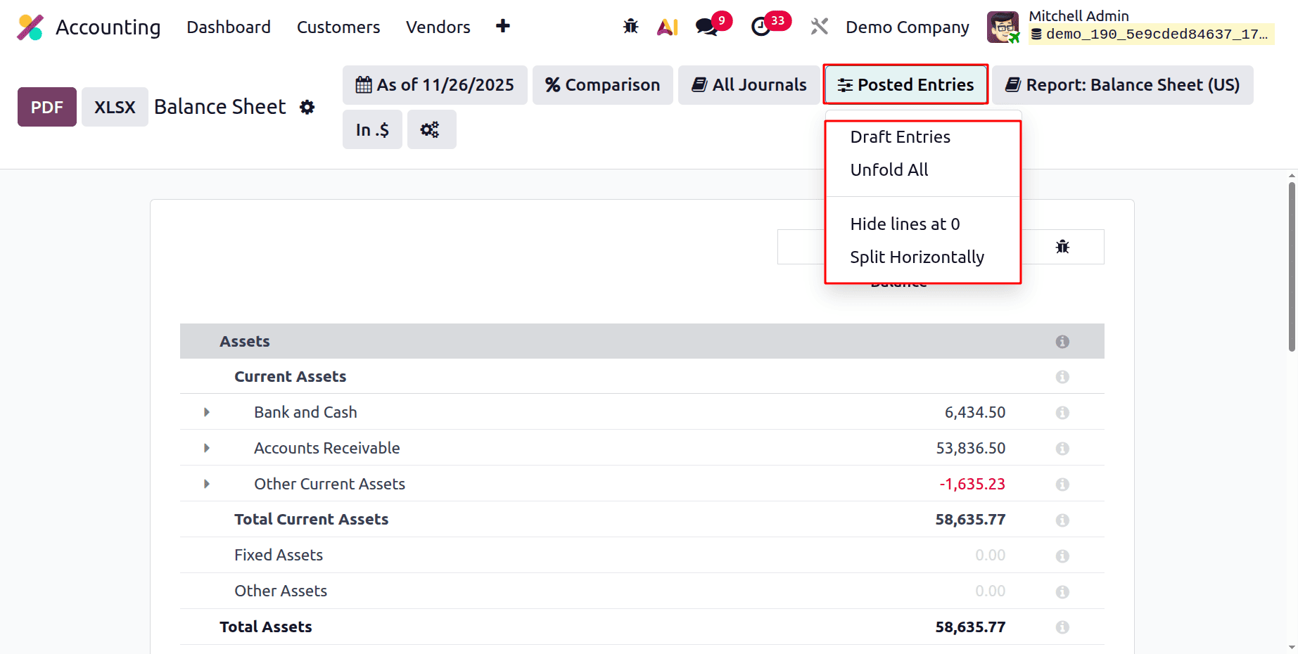A Complete Guide to Balance Sheet in Odoo 19 Accounting Reports-cybrosys