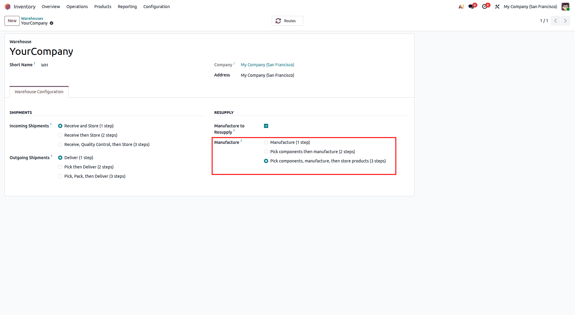A Complete Guide to Three-Step Warehouse Operations for Manufacturing in Odoo 19-cybrosys