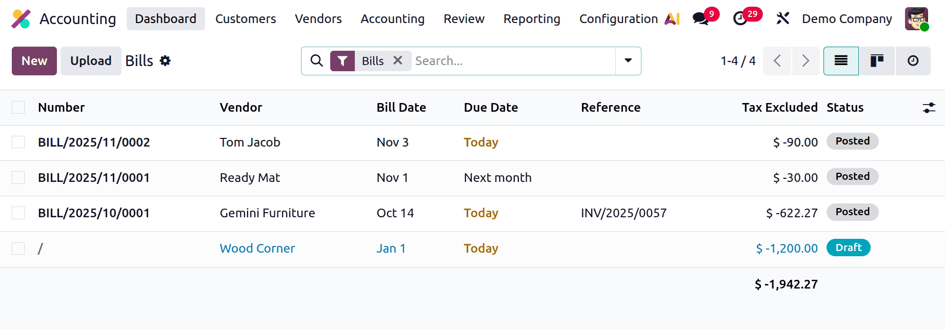 A Step-by-Step Guide to Matching Bills, Purchase Orders, and Down Payments in Odoo 19-cybrosys