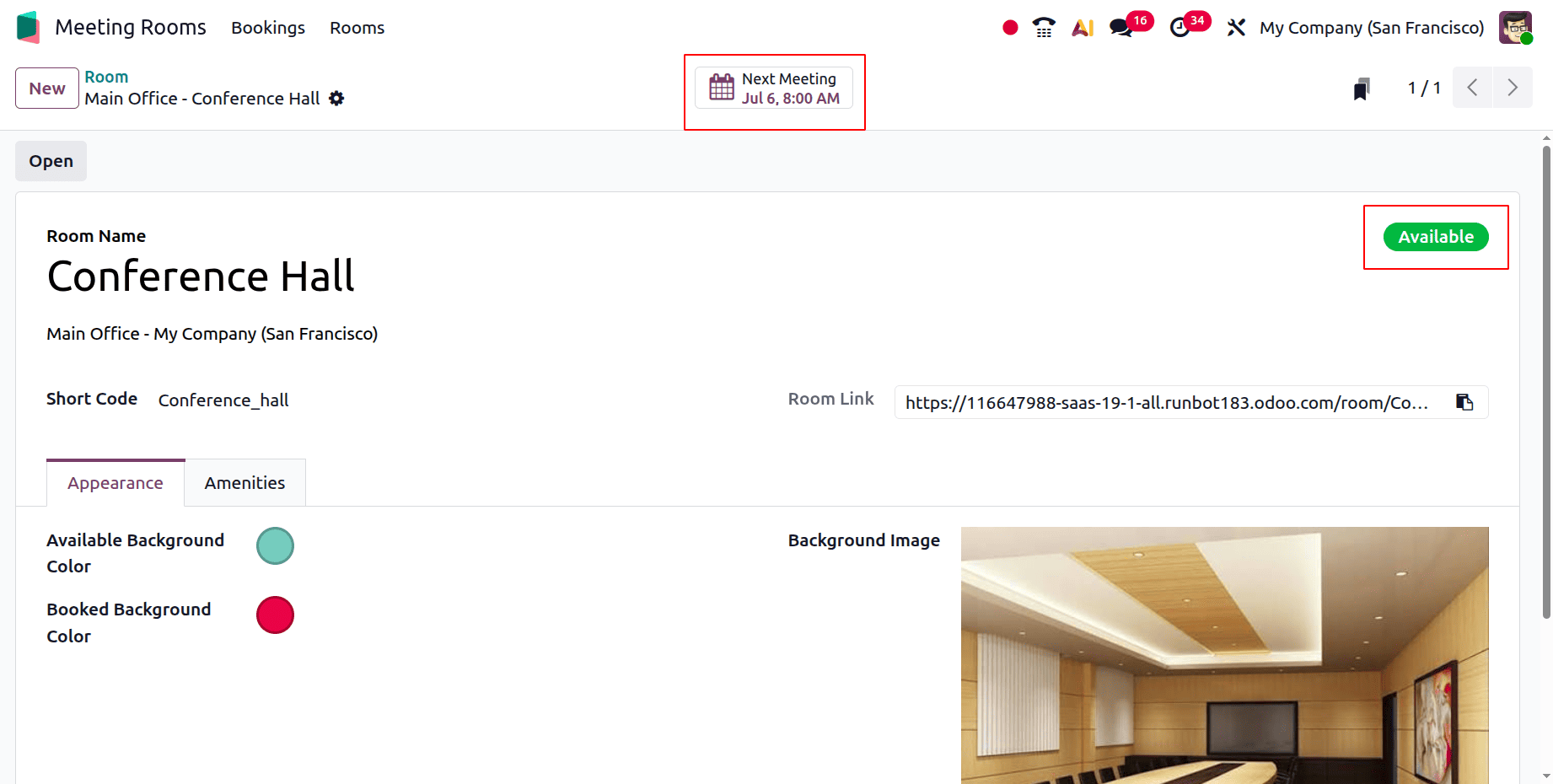 A Step-by-Step Guide to Meeting Room Booking and Management in Odoo 19-cybrosys