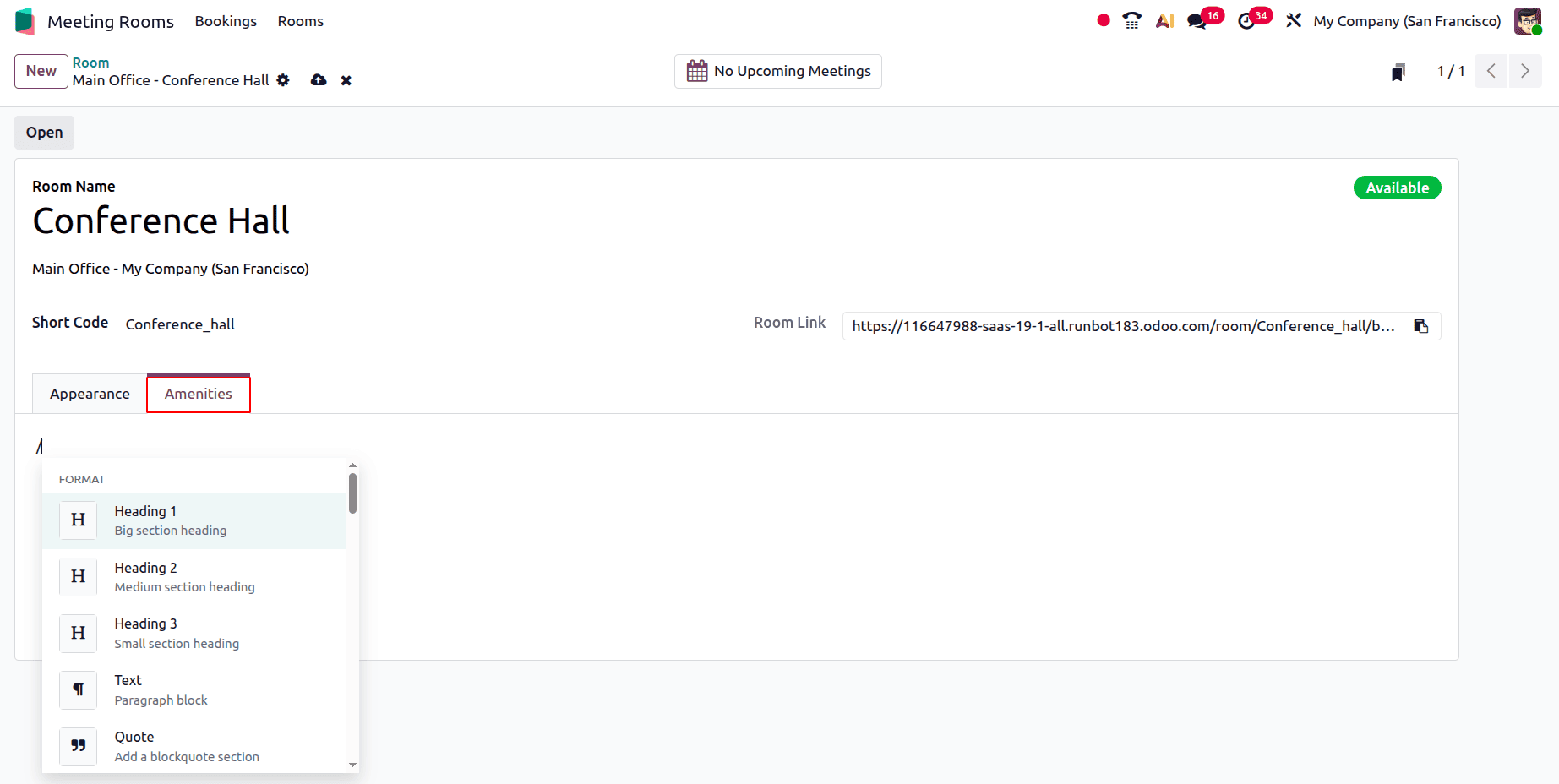 A Step-by-Step Guide to Meeting Room Booking and Management in Odoo 19-cybrosys
