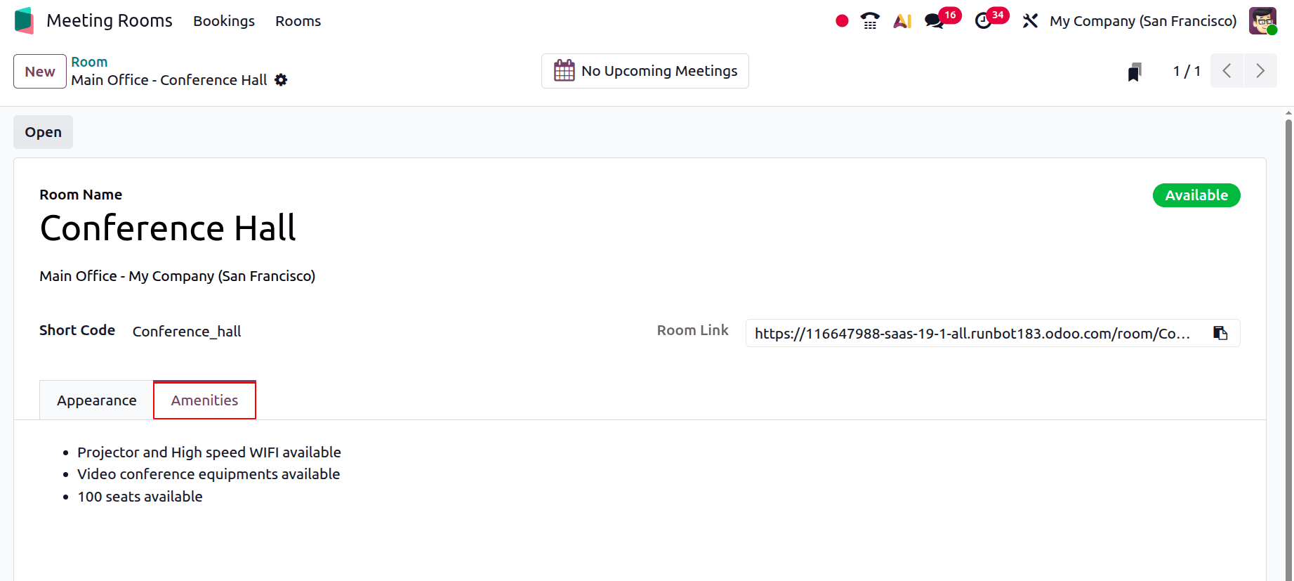 A Step-by-Step Guide to Meeting Room Booking and Management in Odoo 19-cybrosys