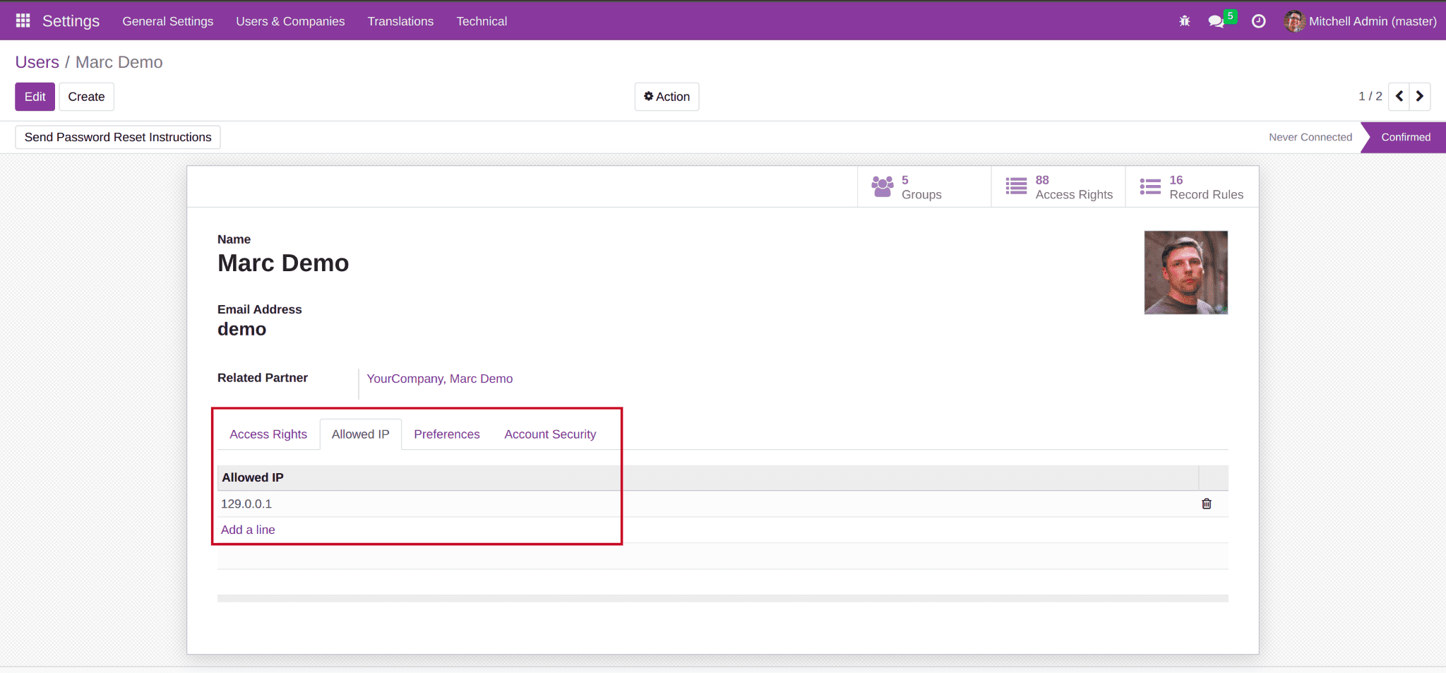 Access Restrictions by IP - Odoo 16 App-cybrosys