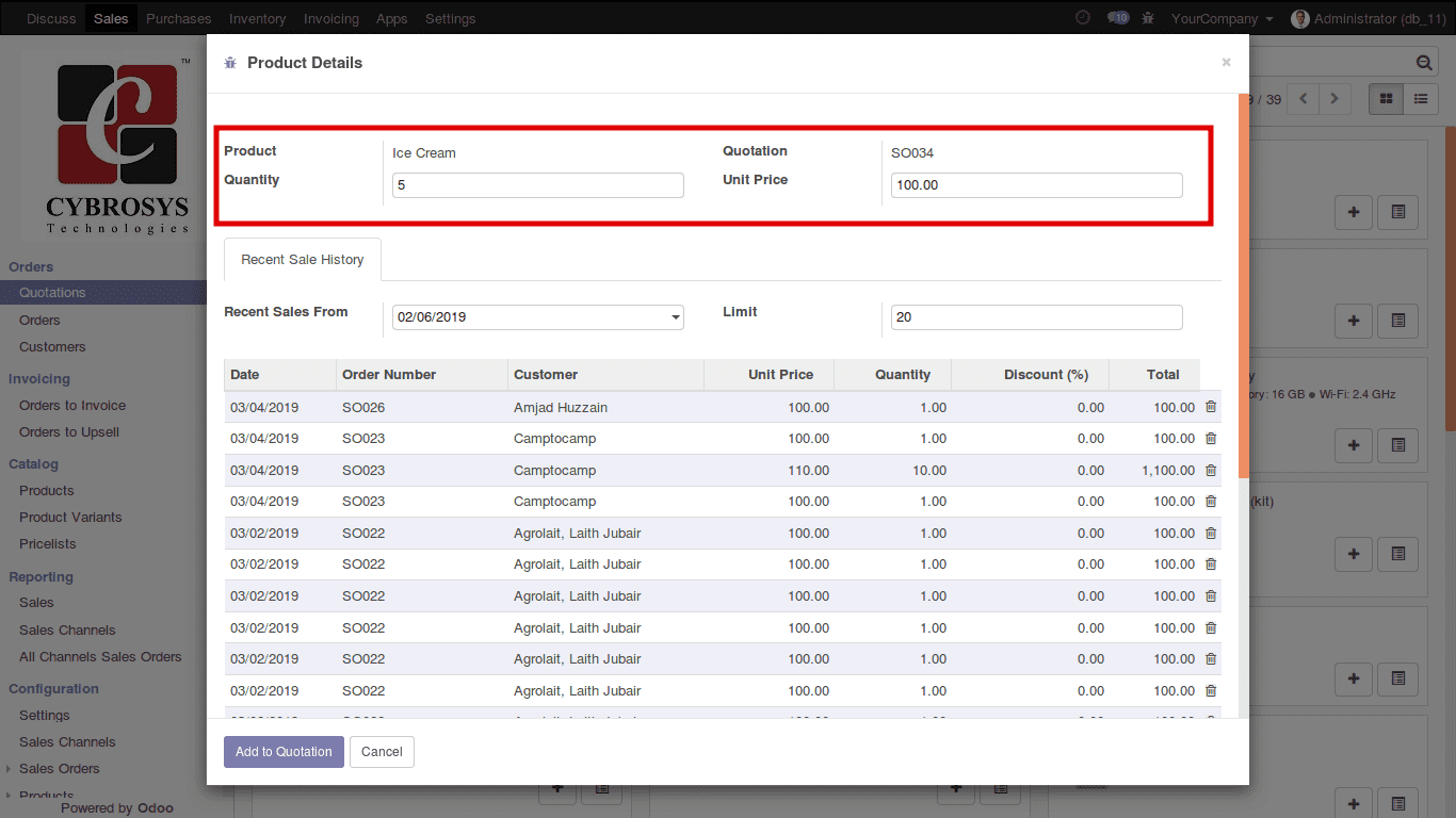 adding multiple products to quotation pro