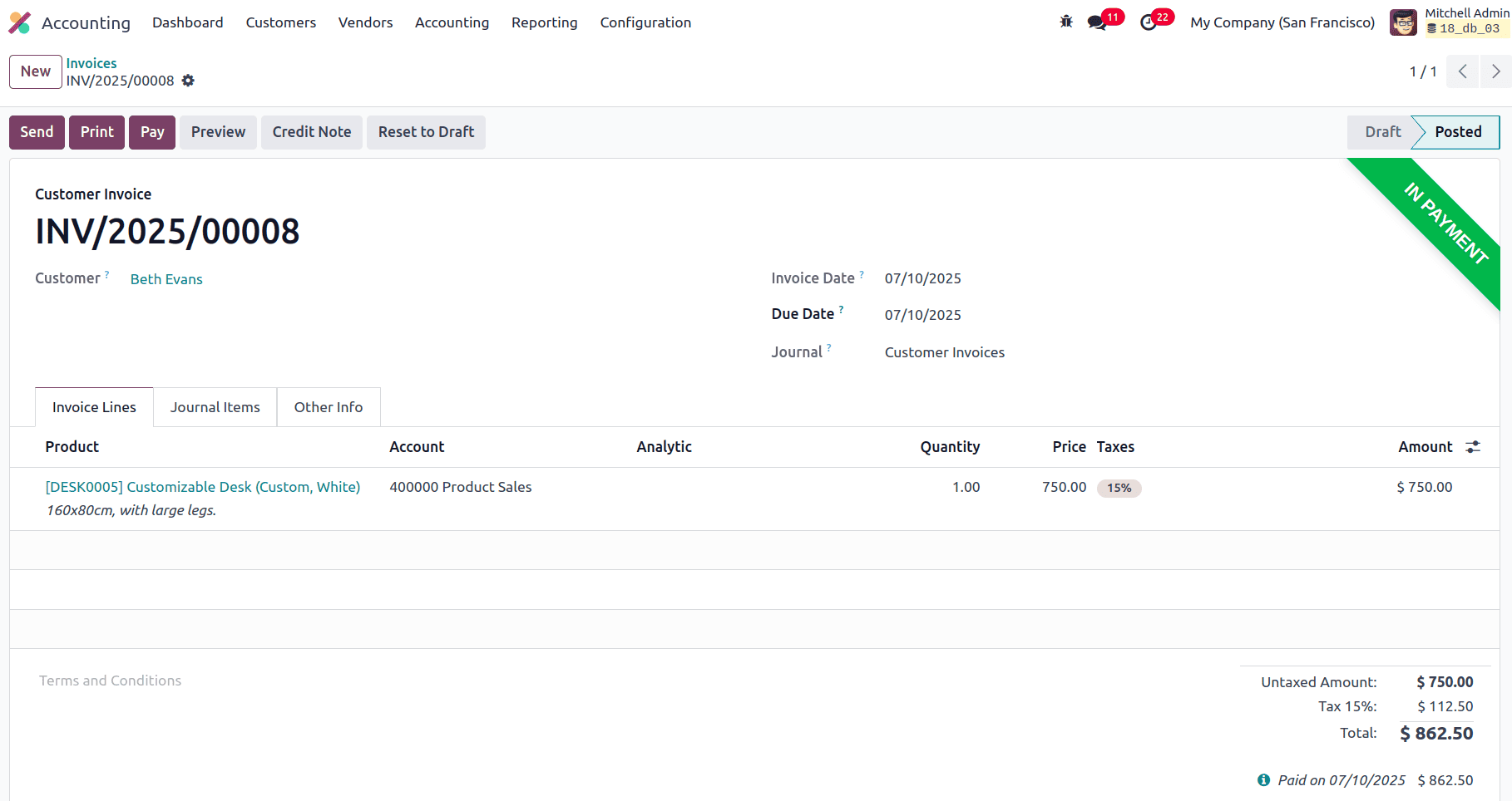 An Cash Flow Statement in Odoo 18 Accounting-cybrosys