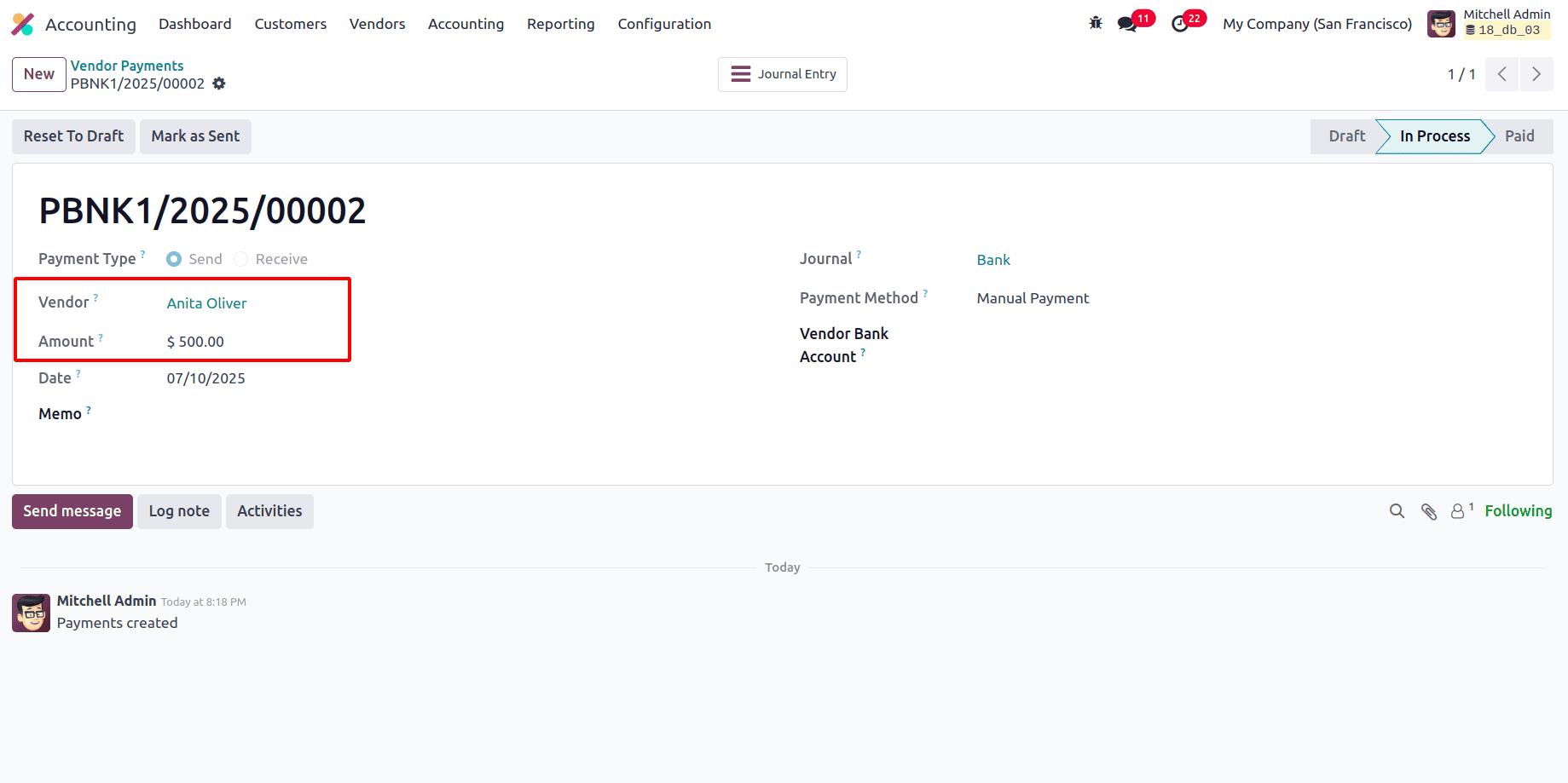An Cash Flow Statement in Odoo 18 Accounting-cybrosys