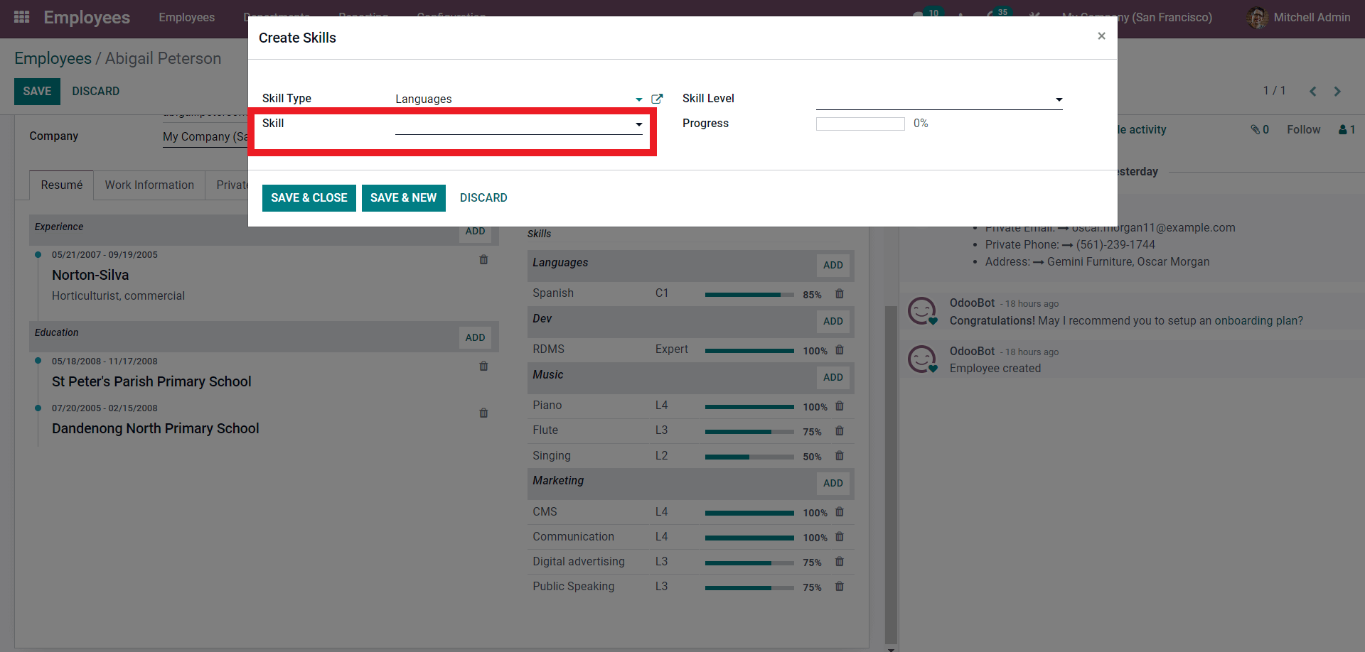 an-insight-into-employee-skill-management-with-odoo-employee