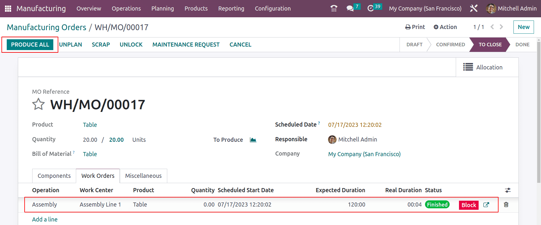 An Overview of Allocation Report for Manufacturing Orders in Odoo 16-cybrosys