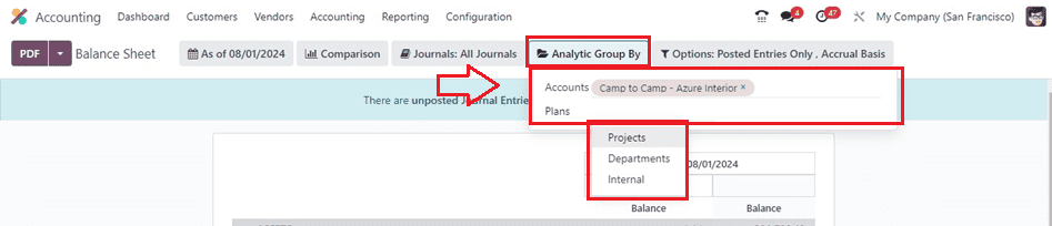 An Overview of Balance Sheet Reporting Section Available Inside the Odoo 17 Accounting-cybrosys