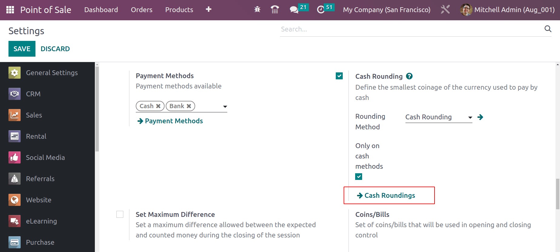 An Overview of Cash Roundings in Odoo 16 POS-cybrosys