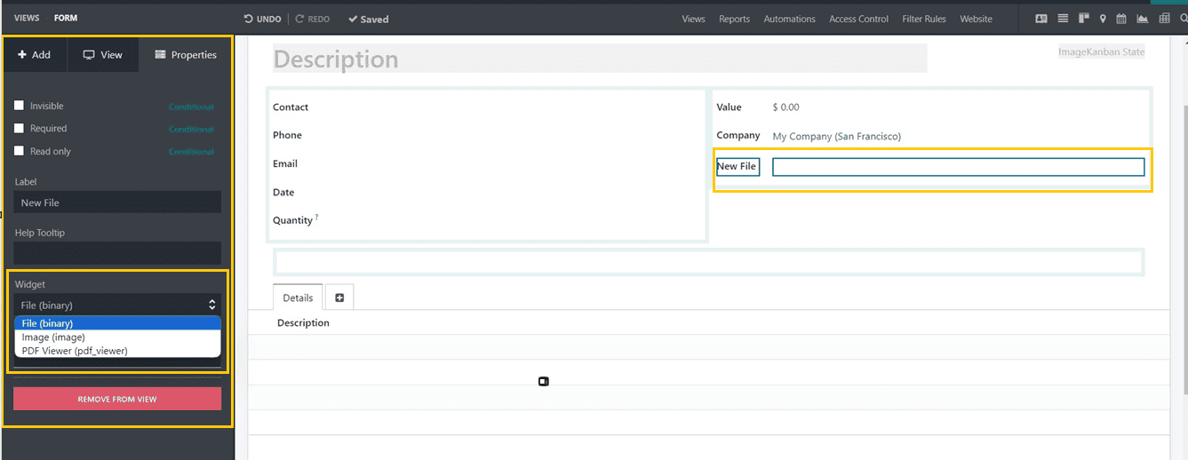 An Overview of Components & Fields in Odoo 16 Studio App-cybrosys