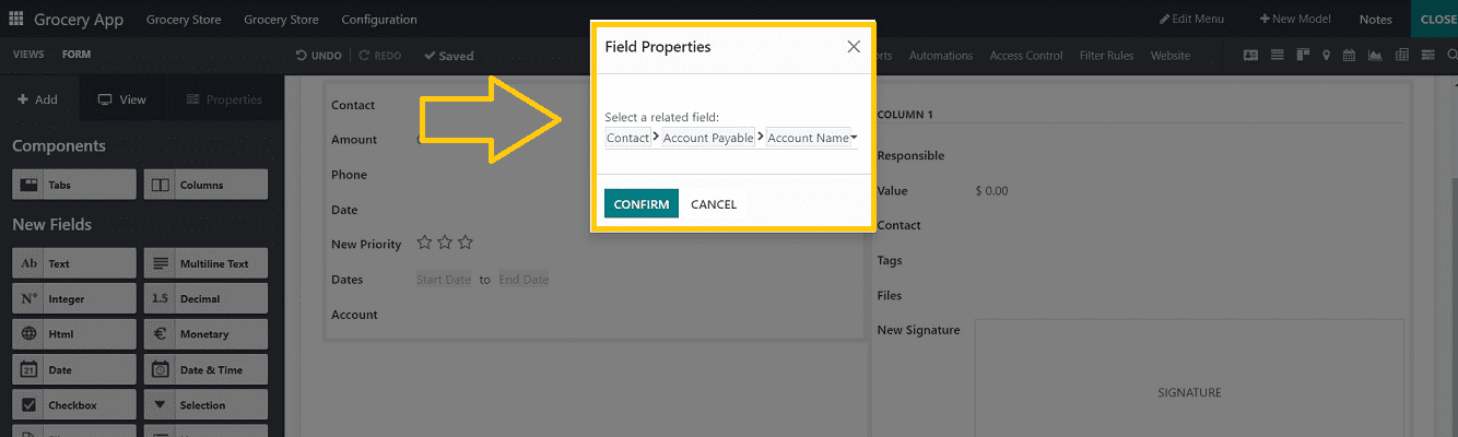 An Overview of Components & Fields in Odoo 16 Studio App-cybrosys