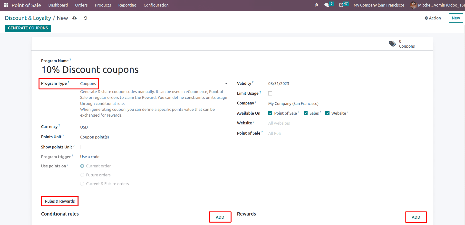 An Overview of Coupons and Promotion in Odoo 16 POS-cybrosys