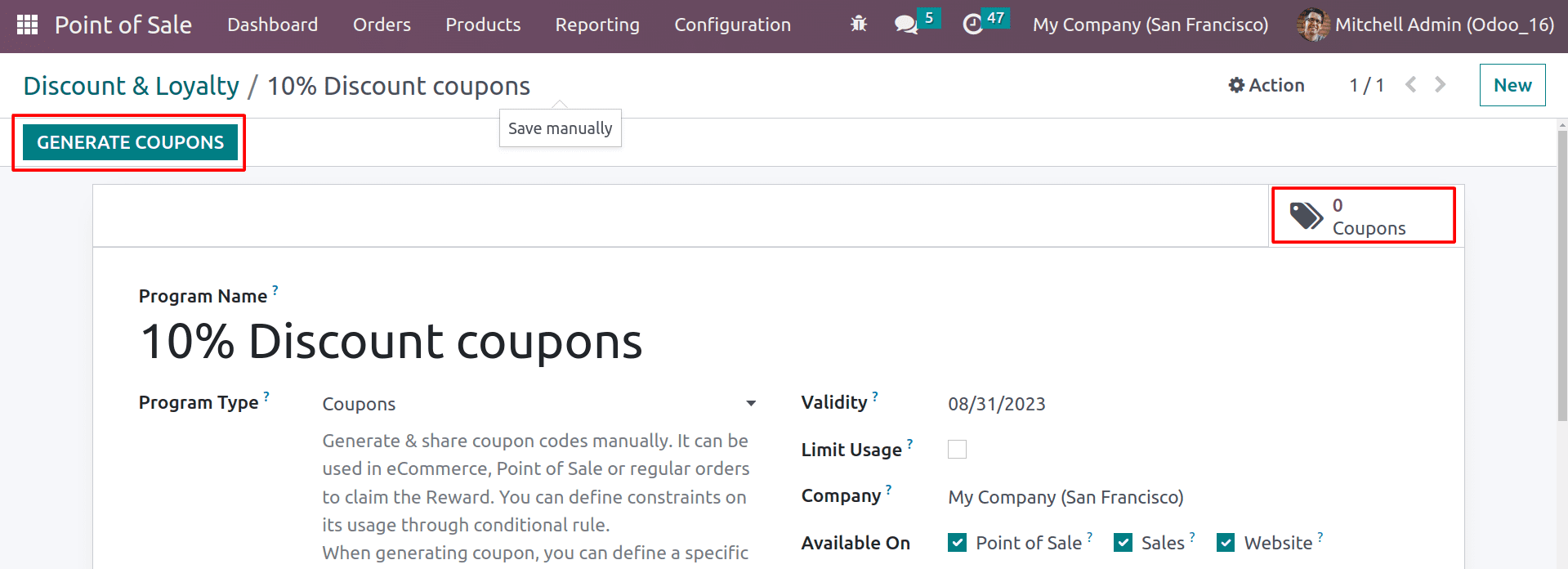 An Overview of Coupons and Promotion in Odoo 16 POS-cybrosys