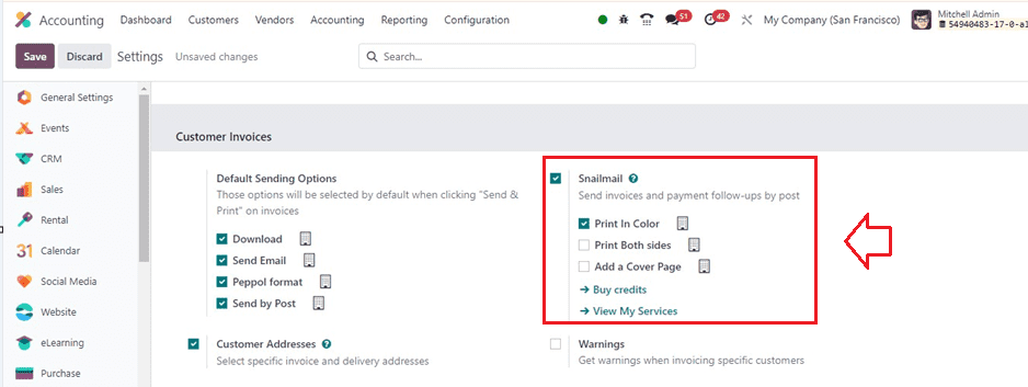 An Overview of Default Invoice Sending Options in Odoo 17-cybrosys