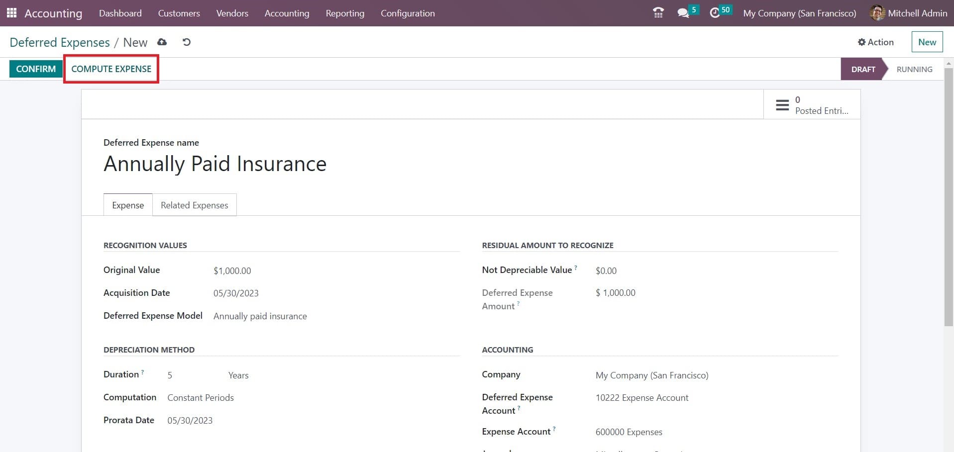 An Overview of Deferred Expense Management in Odoo 16 Accounting-cybrosys