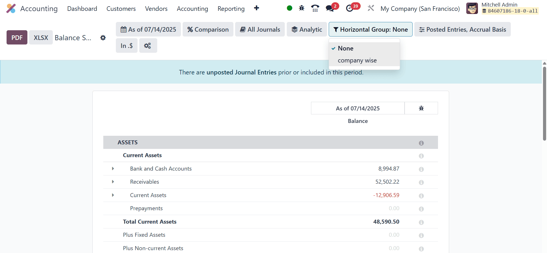 An Overview of Horizontal Groups in Odoo 18 Accounting-cybrosys