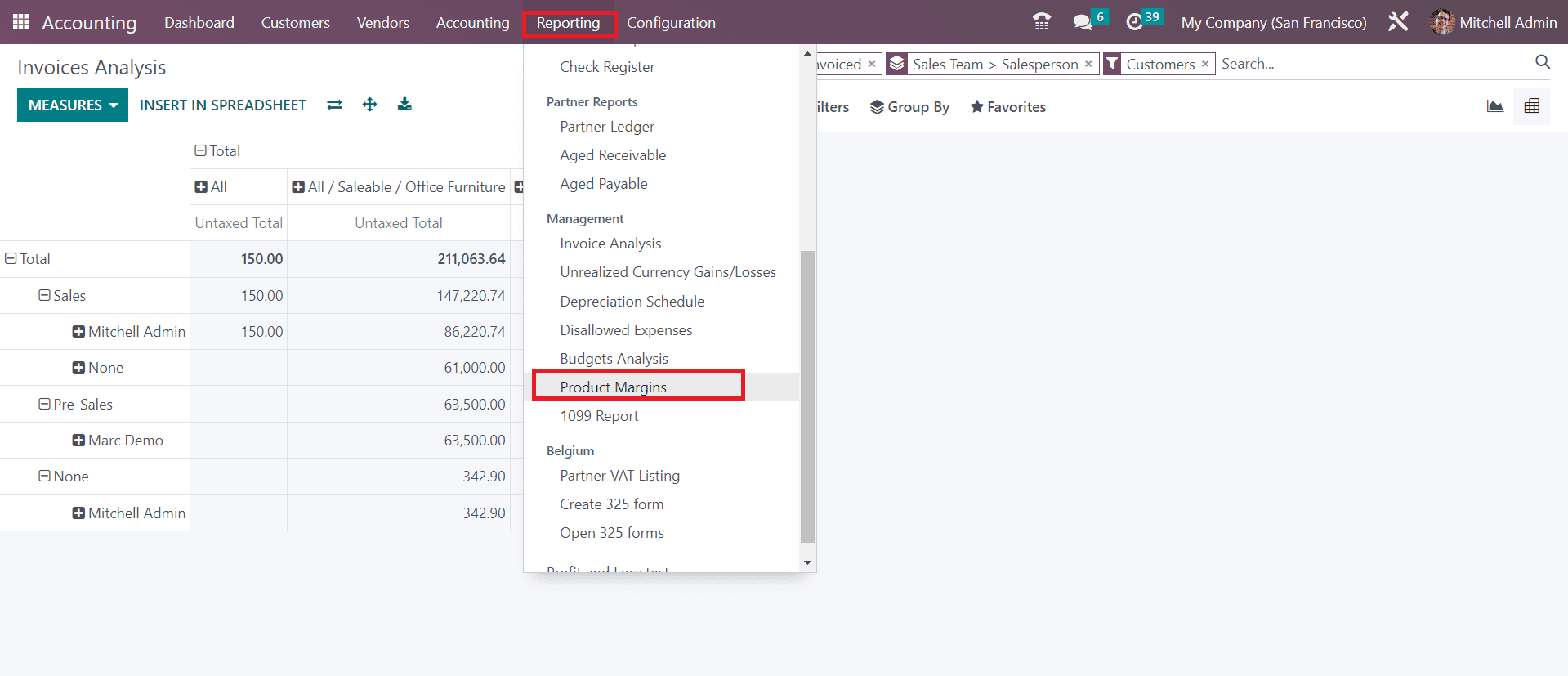 An Overview of Invoice & Margin Analysis with Odoo 16 Accounting-cybrosys
