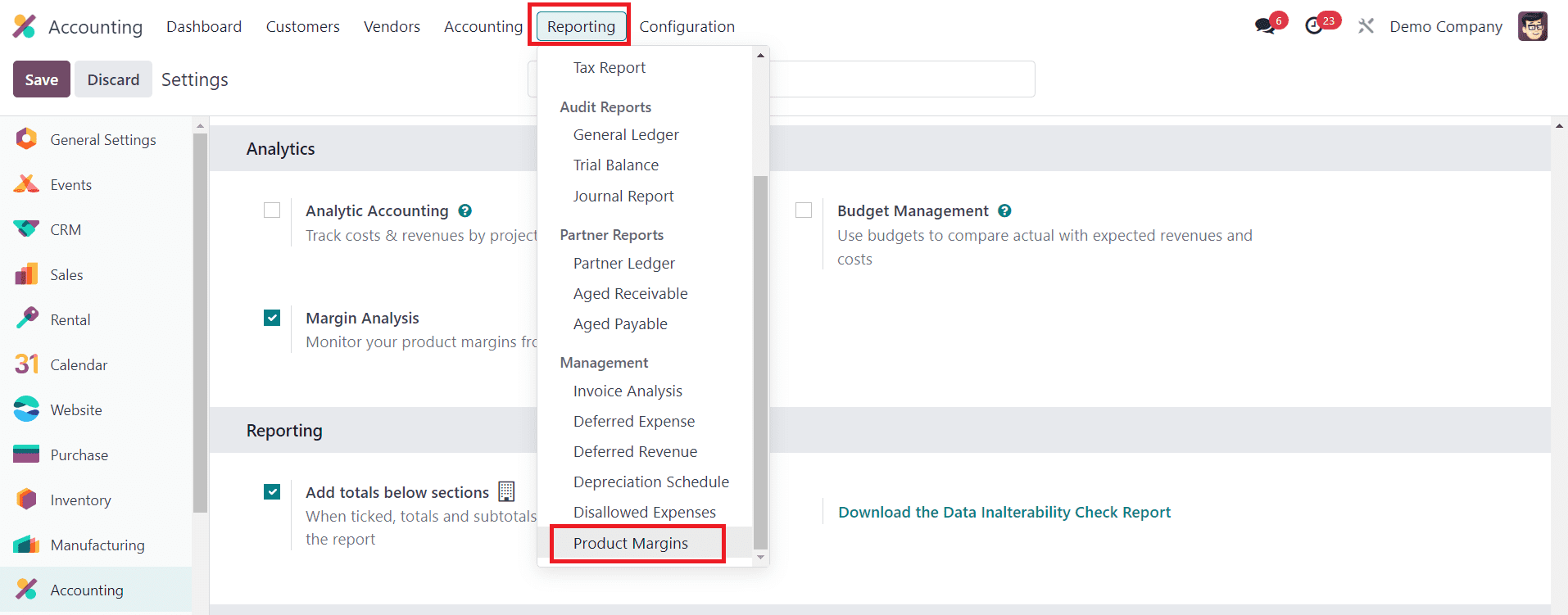 An Overview of Invoice & Product Margin Analysis in Odoo 17 Accounting-cybrosys