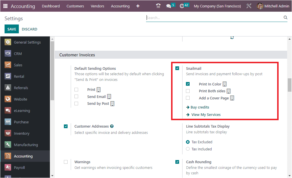 An Overview of Invoice Default Sending Options in Odoo 16 Accounting-cybrosys