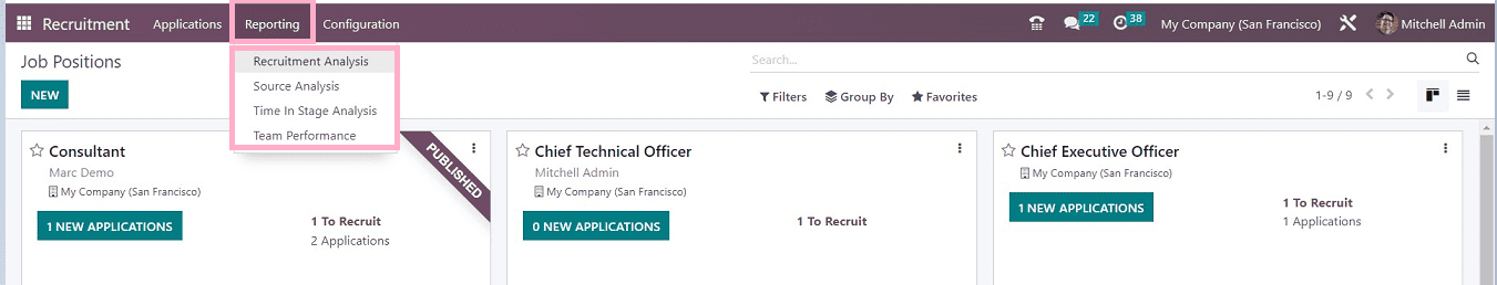 An Overview of Menu Options Available in the Odoo 16 Recruitment App-cybrosys