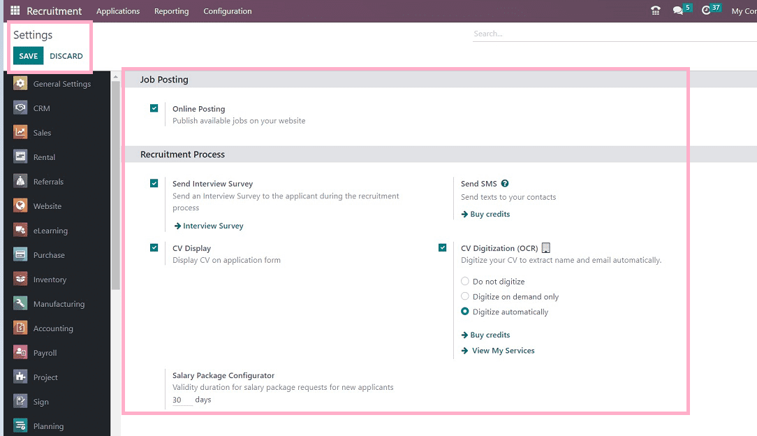 An Overview of Menu Options Available in the Odoo 16 Recruitment App-cybrosys