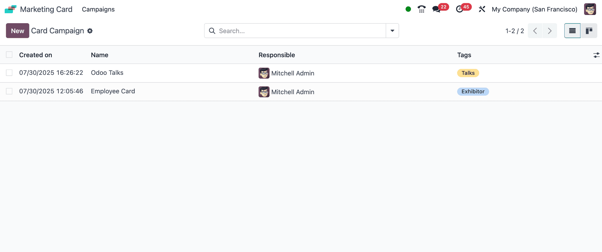 An overview of Odoo 18 Marketing Card Module-cybrosys