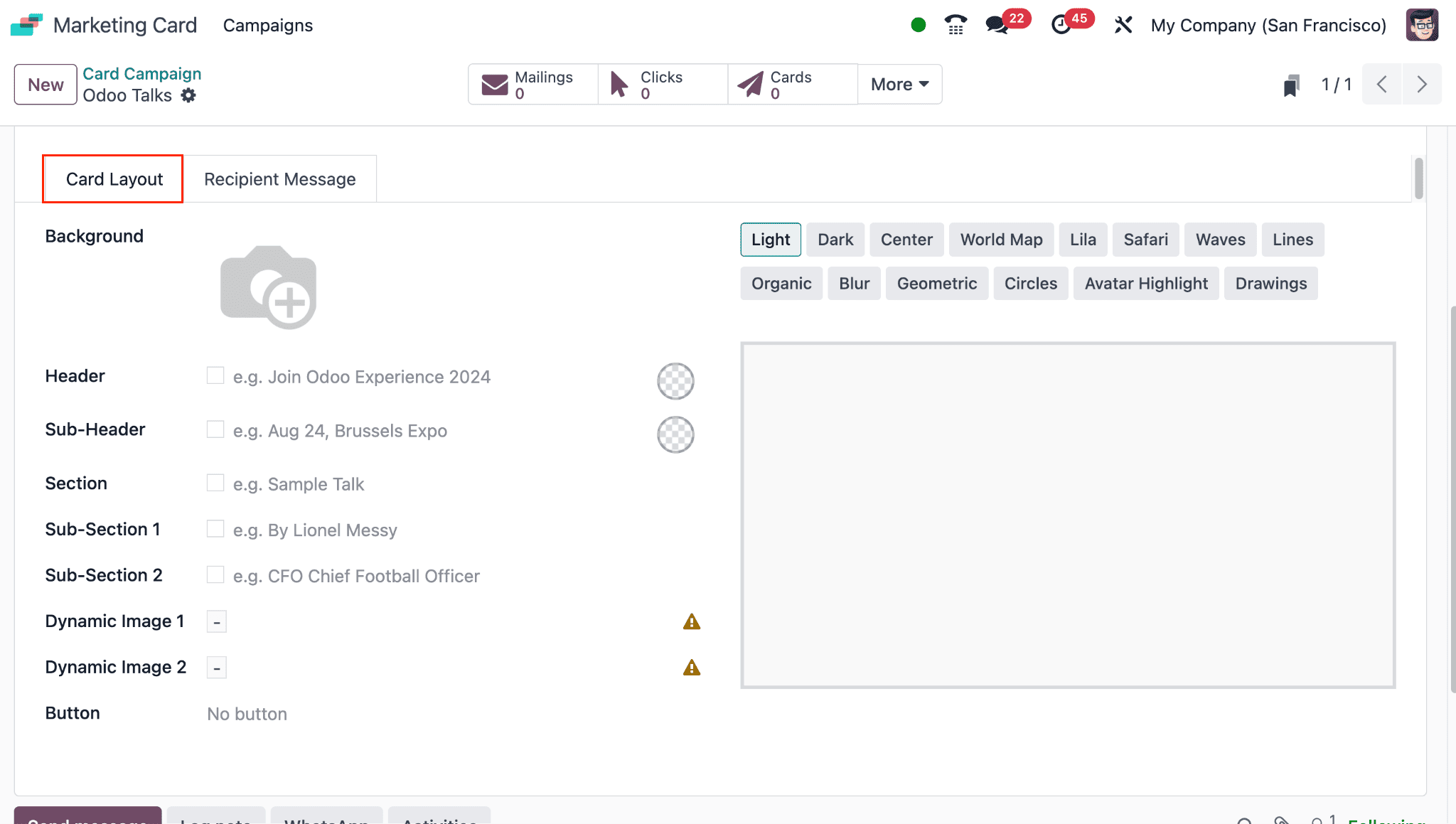 An overview of Odoo 18 Marketing Card Module-cybrosys