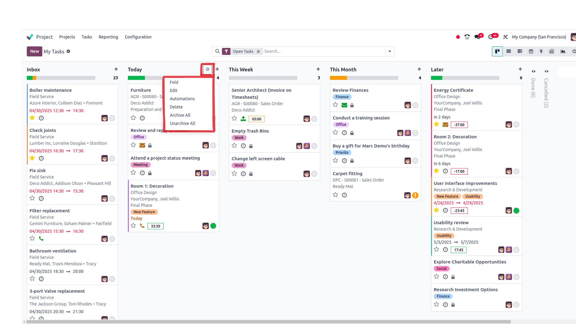 An Overview of Odoo 18 Project Module-cybrosys