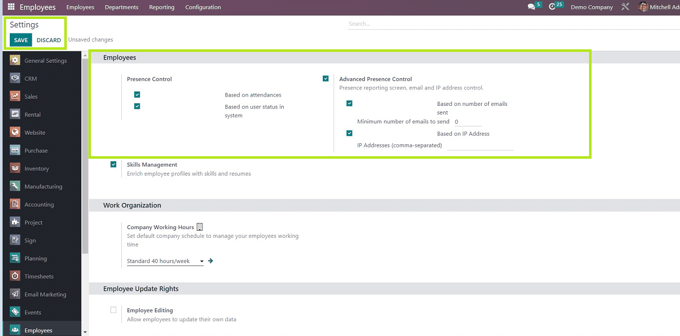 An Overview of Presence Control in Odoo 16 Employees App-cybrosys