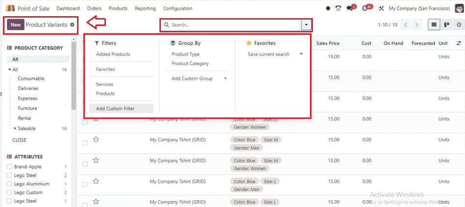 An Overview of Product Variant Management with Odoo 17 POS-cybrosys