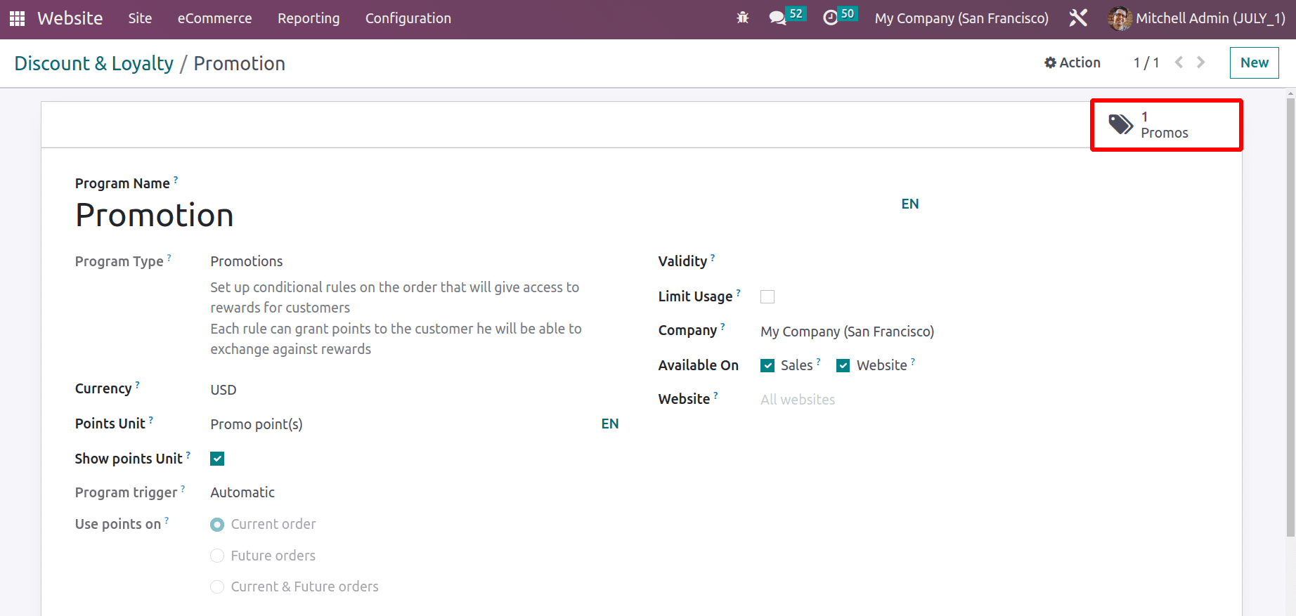 An Overview of Promotions & Coupons Available in Odoo 16 Website App-cybrosys