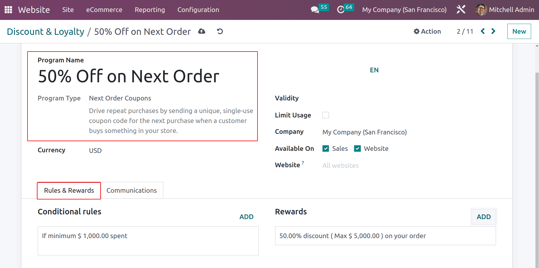 An Overview of Promotions & Coupons Available in Odoo 16 Website App-cybrosys