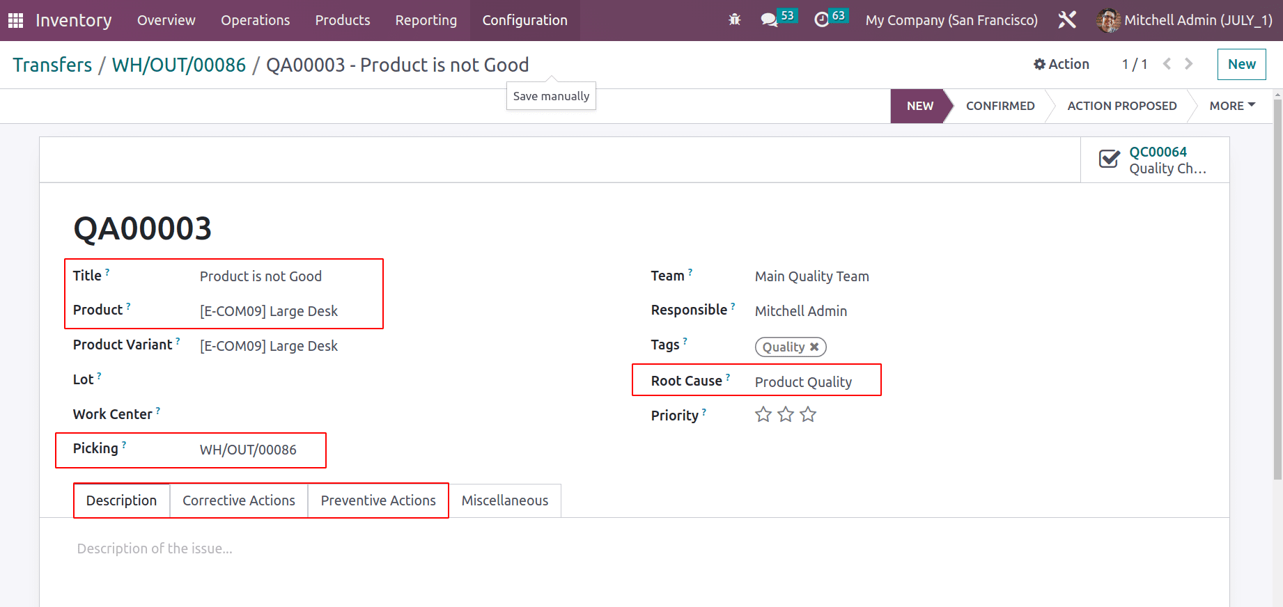 An Overview of Quality Checks & Quality Alerts With Odoo 16 Quality Module-cybrosys