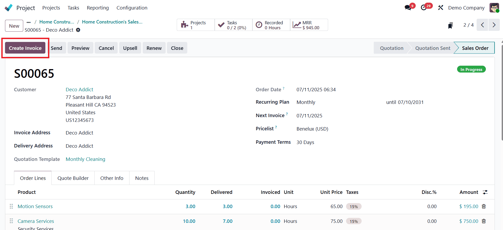 An Overview of Service Invoicing Policies in Odoo 18 Project Module-cybrosys