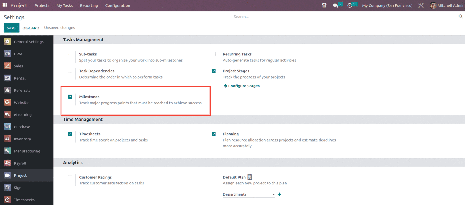 An Overview of Setting up Milestone for a Project in Odoo 16-cybrosys