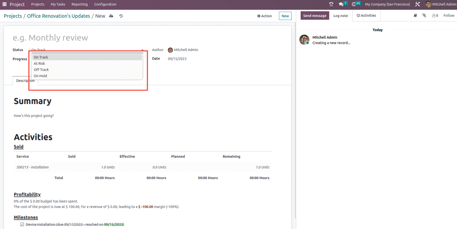 An Overview of Setting up Milestone for a Project in Odoo 16-cybrosys